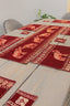 Bathik Table Mats - 6 Seater (Red  and Yellow)