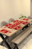 Bathik Table Mats - 6 Seater (Red  and Yellow)